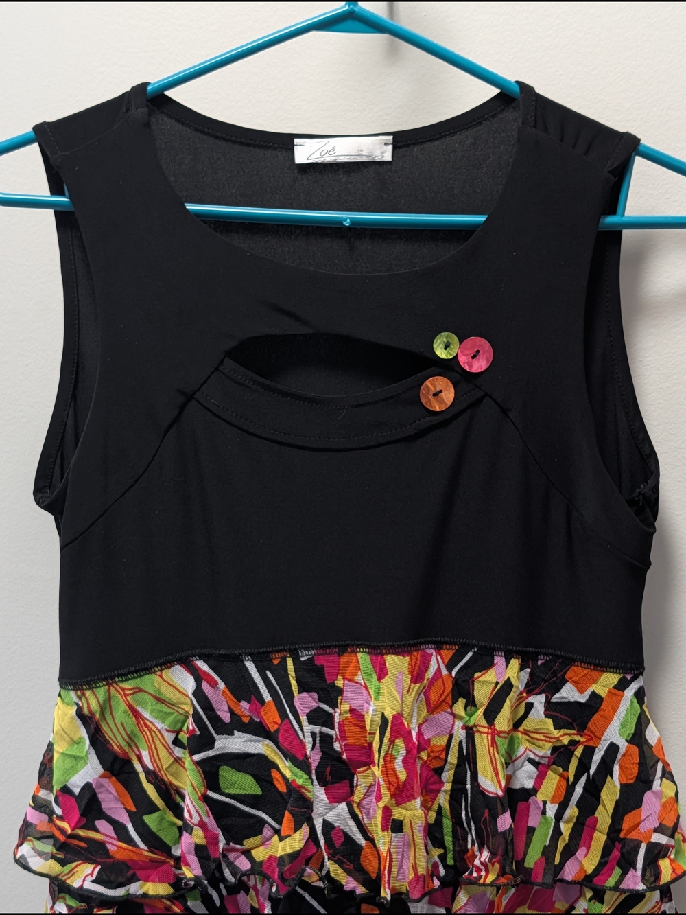 Zoé Colourful Ruffle Tank - Picture 2 of 6